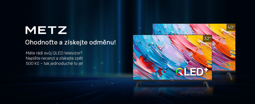 Get up to CZK 500 back for a Metz TV!